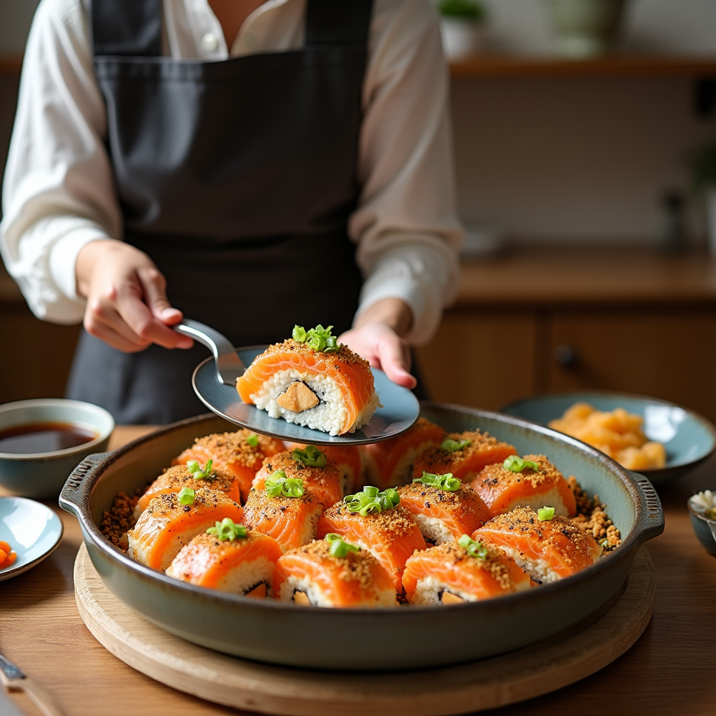 Salmon Sushi Bake