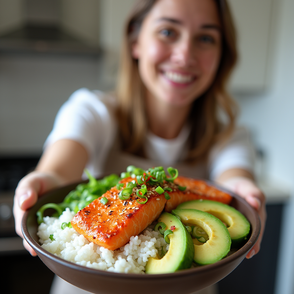 salmon rice bowl recipe