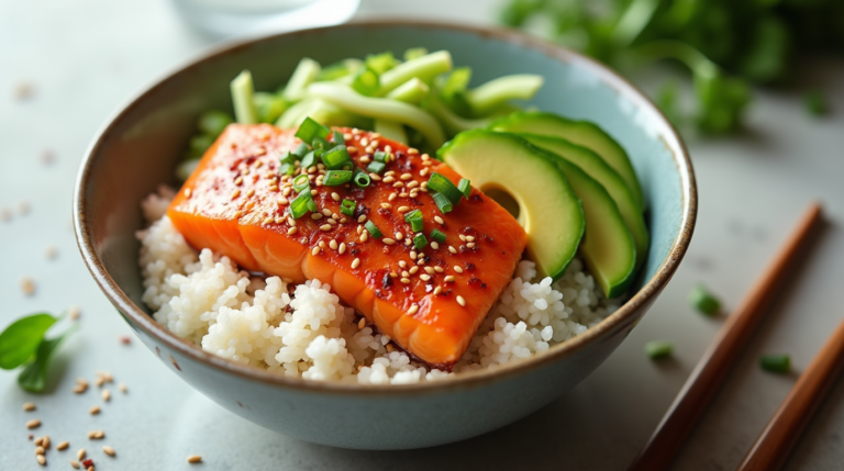 salmon rice bowl recipe