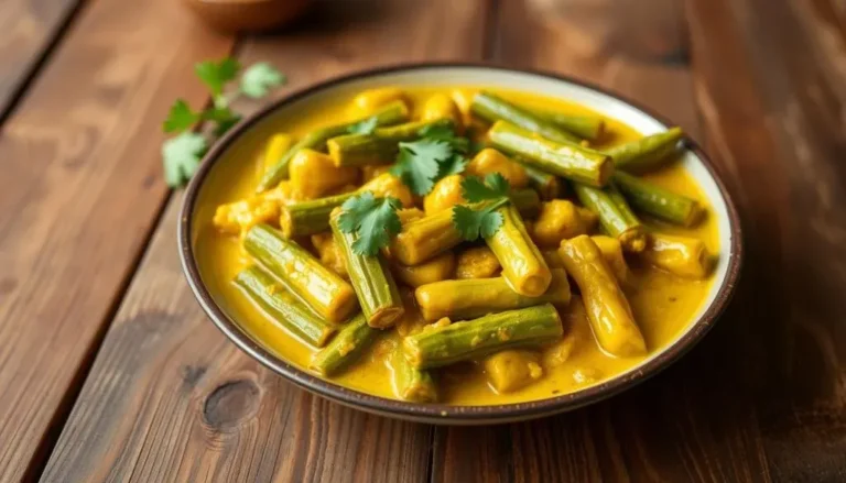 recipe using yellow curry sauce and okra recipe