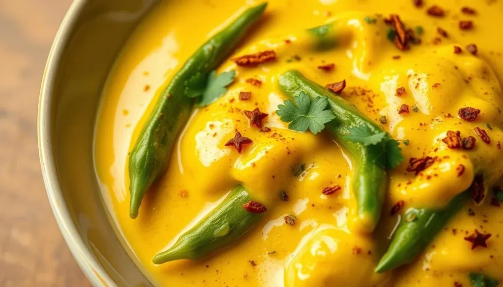 recipe using yellow curry sauce and okra recipe